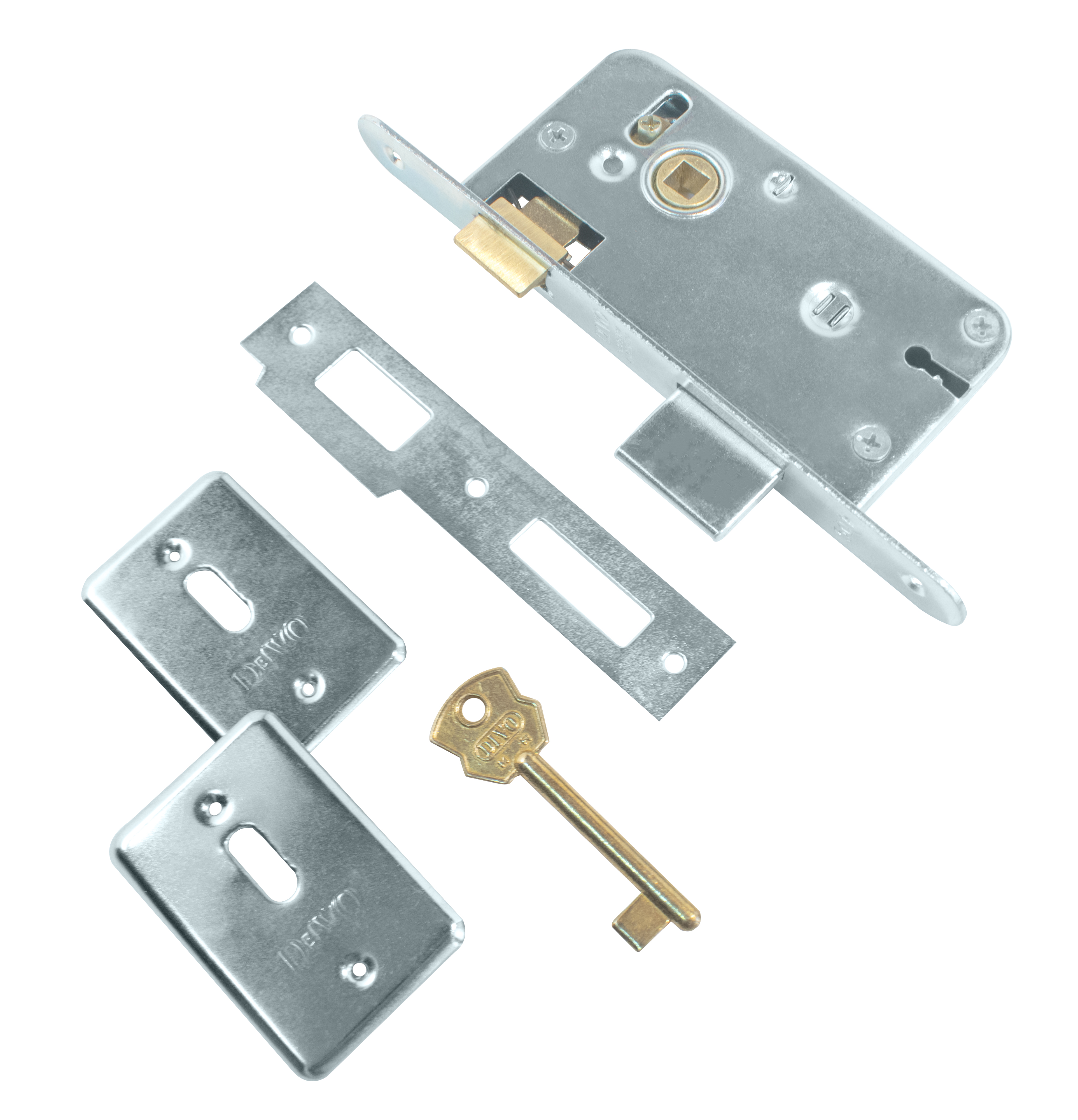 Cerradura para placa, frente angosto redondo